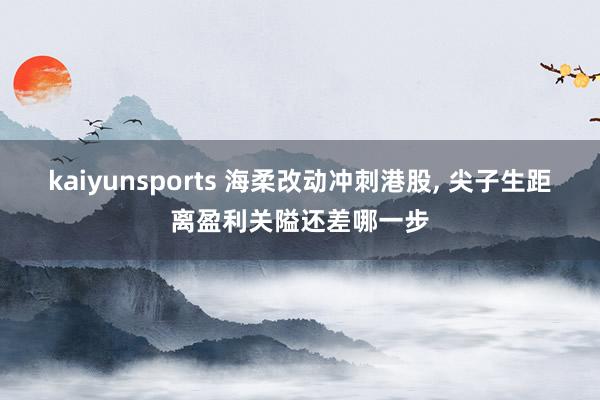 kaiyunsports 海柔改动冲刺港股, 尖子生距离盈利关隘还差哪一步