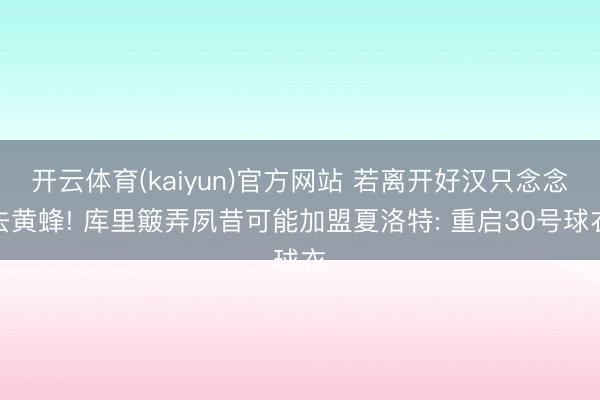开云体育(kaiyun)官方网站 若离开好汉只念念去黄蜂! 库里簸弄夙昔可能加盟夏洛特: 重启30号球衣