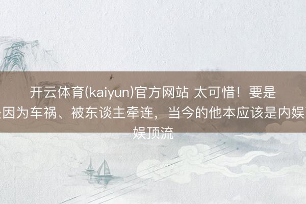 开云体育(kaiyun)官方网站 太可惜！要是不是因为车祸、被东谈主牵连，<a href=