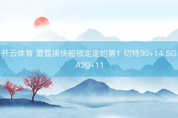开云体育 雷霆擒快船锁定定约第1 切特30+14 SGA20+11