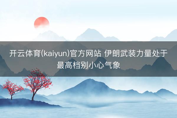 开云体育(kaiyun)官方网站 伊朗武装力量处于最高档别小心气象